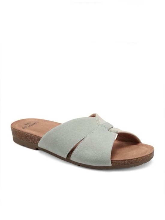 Earth Origins Shoes - Earth Origins Lexi Seafoam Green Suede Sandals NWT